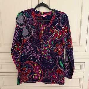 Lilly Pulitzer Multicolor Paisley Blouse